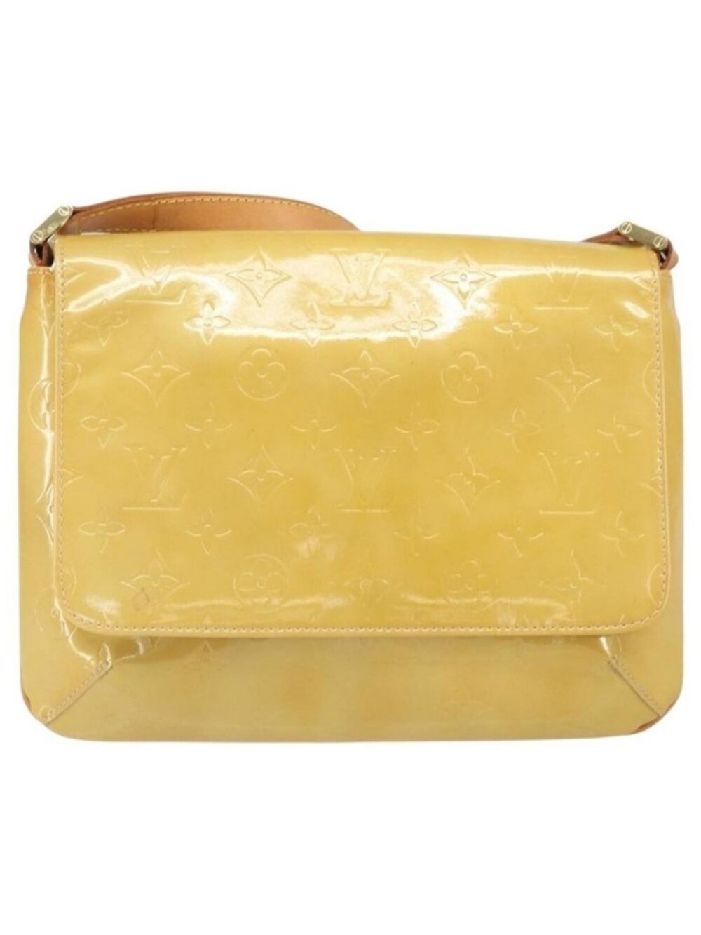 Authentic LOUIS VUITTON Monogram Vernis Thompson Street Bag Beige M91301 LV - Picture 15 of 16